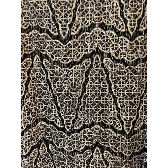 Cato NWT Dress A-Line Trapeze Black Gold Starlight Eyelet Small Summer Wedding - Picture 7 of 8